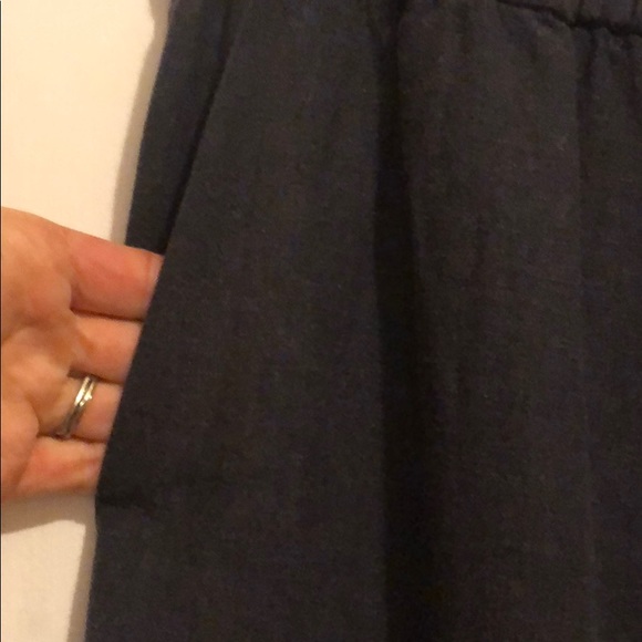 Linen wide leg crop pant - Picture 5 of 10